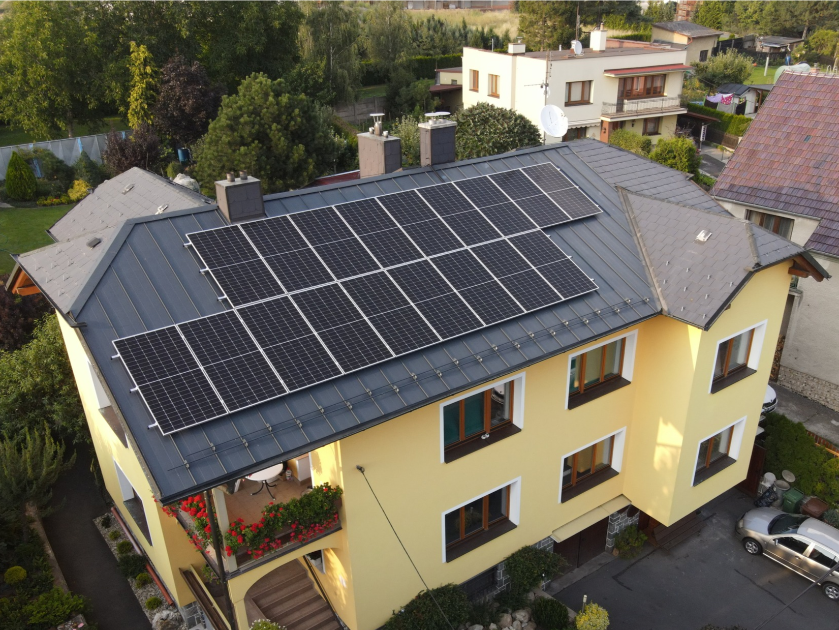 Fotovoltaická elektrárna na střeše rodinného domu